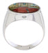 Silver Multicolor Pueblo Design Ring Size 11-1/4 PX42420