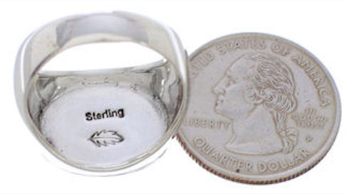 Silver Pueblo Design Multicolor Ring Size 11-1/4 PX42460