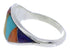 Multicolor Inlay Southwestern Silver Ring Size 5-3/4 EX50461