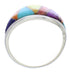 Multicolor Inlay Southwestern Silver Ring Size 5-3/4 EX50461