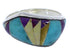 Genuine Sterling Silver Southwest Multicolor Ring Size 6-3/4 EX50496