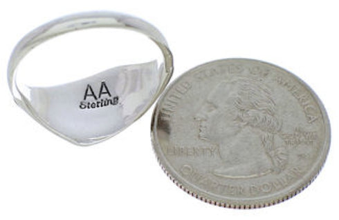 Multicolor Southwestern Sterling Silver Ring Size 8-3/4 EX50553