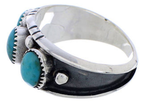 Genuine Sterling Silver Turquoise Jewelry Ring Size 6-1/2 WX36811