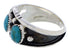 Sterling Silver Southwestern Turquoise Ring Size 8-3/4 WX36843