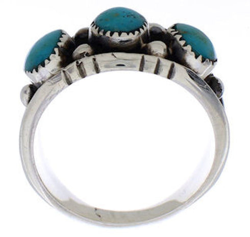 Genuine Sterling Silver Turquoise Southwest Ring Size 8-1/2 WX36925