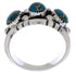 Southwestern Sterling Silver Turquoise Jewelry Ring Size 7-1/2 WX37027