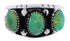 Southwest Turquoise Genuine Sterling Silver Ring Size 7-3/4 WX37096