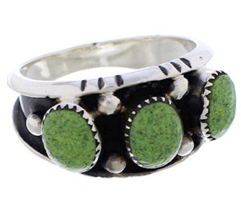 Turquoise Genuine Sterling Silver Southwestern Ring Size 7-1/2 WX37135