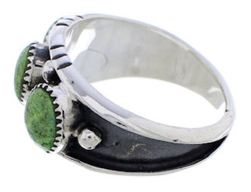 Turquoise Genuine Sterling Silver Southwestern Ring Size 7-1/2 WX37135