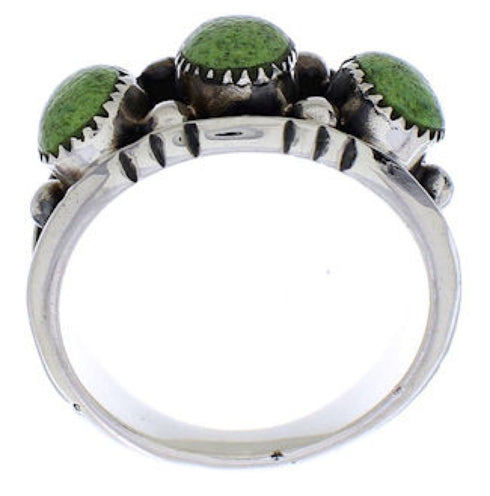Turquoise Genuine Sterling Silver Southwestern Ring Size 7-1/2 WX37135