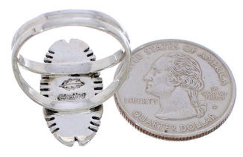 Multicolor Inlay Jewelry Sterling Silver Ring Size 6-1/2 EX21946