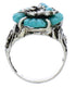 Southwestern Turquoise Silver Flower Dragonfly Ring Size 5-1/4 EX23324