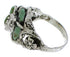 Turquoise Flower Dragonfly Silver Southwest Ring Size 4-3/4 YX89596