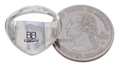 Sterling Silver Multicolor Inlay Jewelry Ring Size 8-3/4 EX22457