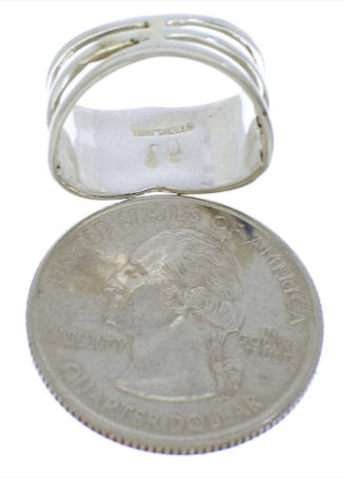 Genuine Sterling Silver Multicolor Ring Size 4-3/4 VX58472