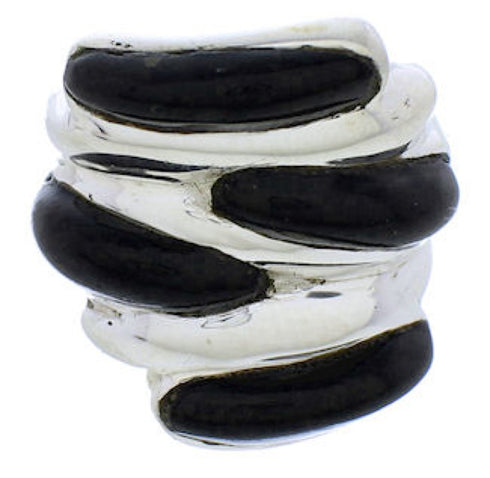 Jet Southwest Sterling Silver Ring Size 6-1/2 FX22058