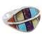 Silver Multicolor Jewelry Southwestern Ring Size 8-3/4 MX23390