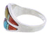 Silver Multicolor Jewelry Southwestern Ring Size 7-3/4 MX23393