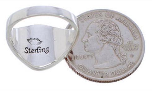 Silver Multicolor Jewelry Southwestern Ring Size 7-3/4 MX23393