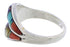 Southwest Jewelry Multicolor Sterling Silver Ring Size 8-1/2 MX23403
