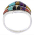 Silver Jewelry Southwest Turquoise Multicolor Ring Size 6-3/4 MX23421