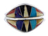 Sterling Silver Southwest Multicolor Inlay Ring Size 6-3/4 MX23440
