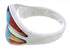 Southwest Sterling Silver Jewelry Multicolor Ring Size 6-3/4 MX23445