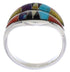 Southwest Sterling Silver Jewelry Multicolor Ring Size 6-3/4 MX23445