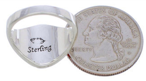 Southwest Sterling Silver Jewelry Multicolor Ring Size 6-3/4 MX23445