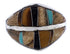 Tiger Eye Jewelry Multicolor Sterling Silver Ring Size 6-1/2 MX23488