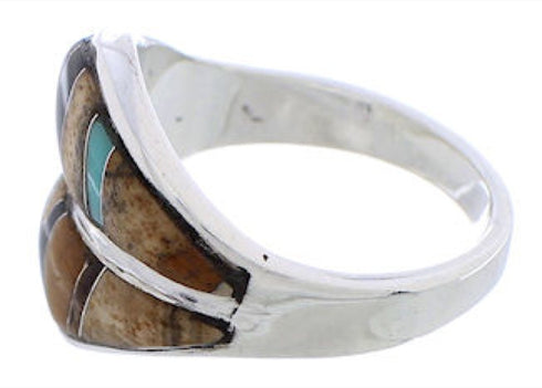 Tiger Eye Jewelry Multicolor Sterling Silver Ring Size 6-1/2 MX23488