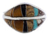 Sterling Silver Tiger Eye Multicolor Jewelry Ring Size 7-3/4 MX23518
