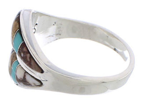 Sterling Silver Tiger Eye Multicolor Jewelry Ring Size 7-3/4 MX23518