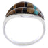 Sterling Silver Tiger Eye Multicolor Jewelry Ring Size 7-3/4 MX23518