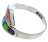 Multicolor Turquoise Sterling Silver Jewelry Ring Size 7-1/2 VX36412