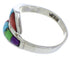 Authentic Sterling Silver Multicolor Inlay Ring Size 7-1/2 VX36432