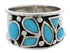Sterling Silver Turquoise Southwestern Jewelry Ring Size 4-3/4 TX28258