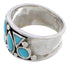 Sterling Silver Turquoise Southwestern Jewelry Ring Size 4-3/4 TX28258