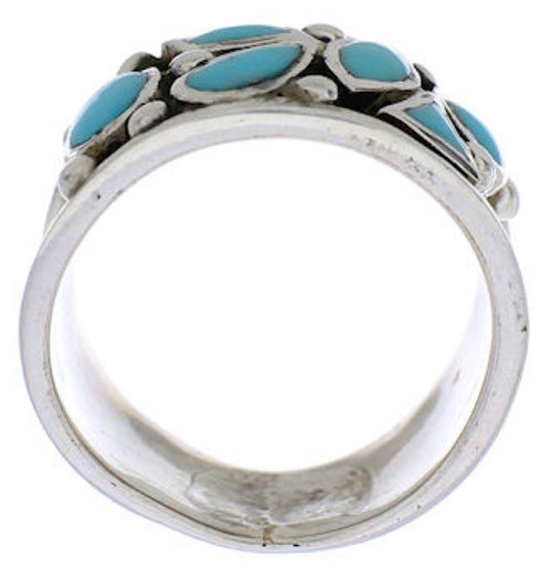 Sterling Silver Turquoise Southwestern Jewelry Ring Size 4-3/4 TX28258