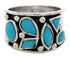 Southwest Sterling Silver Turquoise Ring Size 8-1/2 TX28278