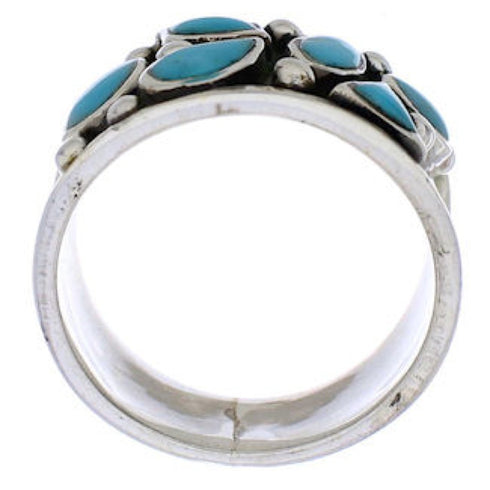 Genuine Sterling Silver Turquoise Southwest Ring Size 6-1/4 TX28324