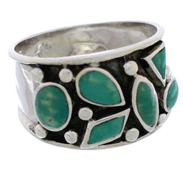 Southwestern Sterling Silver Turquoise Jewelry Ring Size 6 TX28340
