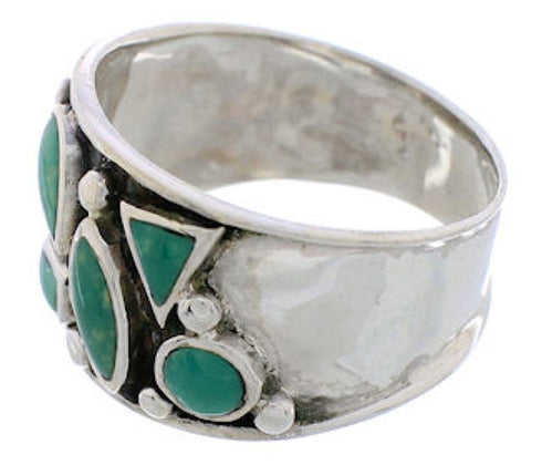 Southwestern Sterling Silver Turquoise Jewelry Ring Size 6 TX28340