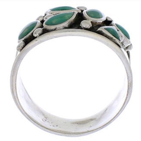 Southwestern Sterling Silver Turquoise Jewelry Ring Size 6 TX28340