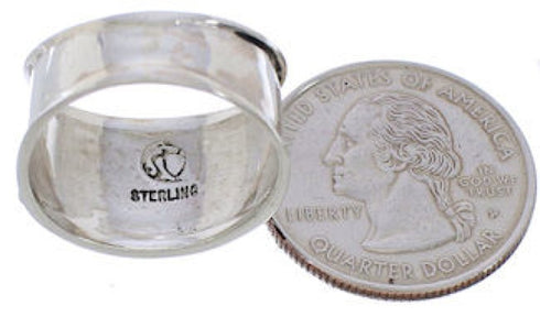 Southwestern Sterling Silver Turquoise Jewelry Ring Size 6 TX28340