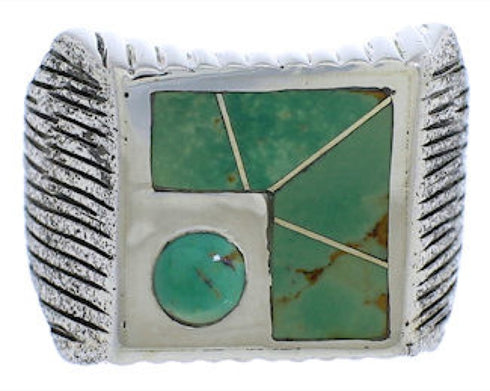 Sterling Silver Turquoise Southwestern Ring Size 12-1/4 UX33168