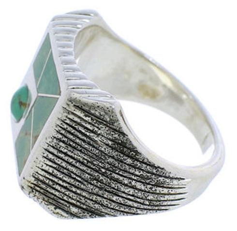Sterling Silver Turquoise Southwestern Ring Size 12-1/4 UX33168