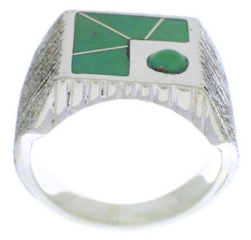 Southwest Turquoise And Sterling Silver Ring Size 11-1/2 UX33183