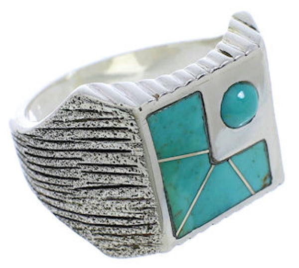 Turquoise And Sterling Silver Southwestern Ring Size 11-3/4 UX33186