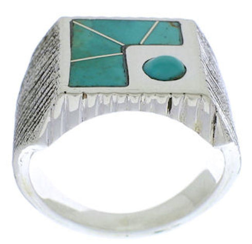 Turquoise And Sterling Silver Southwestern Ring Size 11-3/4 UX33186